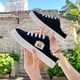 thumbnail image 3 of XDDLITP Trendy Canvas Mules Slip-On Sneakers for Women - Cute Y2K Design, Breathable, and Ideal for Daily Wear, School, Summer, Outdoors & More,Black 36(US-6), 3 of 5