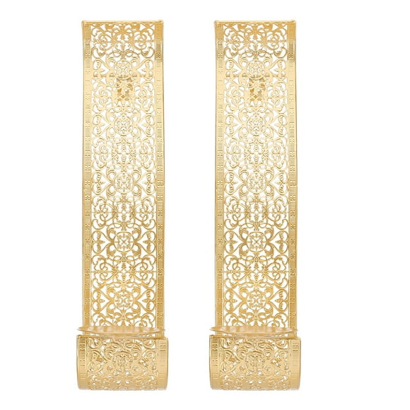2pcs Wall Sconce Candle Holders Wall Hanging Home Iron Art Candleholder