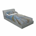 thumbnail image 3 of Ambesonne Scenery Fitted Sheet & Pillow Sham Set, Clouds Morning Scene, Full, Blue Brown, 3 of 3