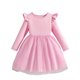 thumbnail image 1 of Vestido de cuello redondo y manga larga para niñas Vestido de cuello redondo y manga larga para niñas Falda de malla elegante Vestido de princesa elegante para niñas pequeñas Vestido de poliéster para, 1 of 8