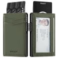 thumbnail image 1 of Cartera VULKIT minimalista de piel con bloqueo RFID y ventana de identificación, 1 of 7
