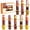 8 Pcs#1, variant on Joyfy 12 Pcs Thanksgiving Christmas Crackers Party Table Favor, No Snap Fall Leaves&Pumpkins Design, with Party Hat Joke & Little Gift for Xmas Holiday Dinner Traditions