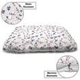 thumbnail image 3 of Flower Pet Bed, Butterflies and Wildflowers Pattern Blooming Summer Ornamentation Feminine Corsage, Resistant Pad for Dogs and Cats Cushion with Removable Cover, 24" x 39", Multicolor, by Ambesonne, 3 of 4