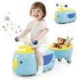 thumbnail image 1 of Gymax 2-in-1 Kids Ride on Toy Toddlers Sliding Car w/Detachable Trailer for Children Blue, 1 of 10
