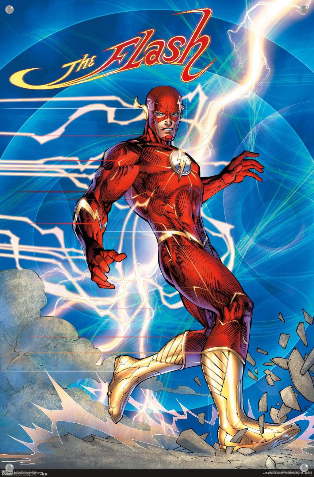 DC Comics - The Flash - Jim Lee Wall Poster with Push Pins, 14.725" x 22.375"