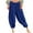 Dark Blue, variant on JIUKE Womens Pants Low Waisted Baggy Tapered Casual Loose Fitted Lightweight Lounge Trousers with Pockets XL