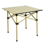 Outdoor Folding Table, Portable Camping Folding Table with Carry Bag, Easy to Carry & Store for Camping, Beach, Picnic, Yellow