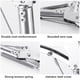 thumbnail image 3 of Soidarity Pinzas de serpiente de acero inoxidable de alta resistencia, cerraduras de tres agujeros, protección, ajuste de Clip de basura, Clips Ropa Deportiva, Zapatos Tipo 2 NO1 Soidarity OD013799-01, 3 of 6