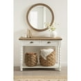 thumbnail image 4 of Kate and Laurel Livia Modern Two-Piece Woven Basket Set, 16 x 16 and 13 x 13, Natural Water Hyacinth, Transitional Natural Wicker Baskets for Use as Woven Planters or Living Room Blanket Baskets, 4 of 9