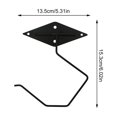 thumbnail image 3 of Gancho de gabinete de metal plegable | Percha de almacenamiento multifuncional que ahorra espacio | Negro | Diseño plegable | Montaje seguro con tornillo | Para utensilios de cocina y baño Ropa, 3 of 8