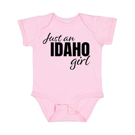 

Inktastic Just an Idaho Girl Born and Raised Girls Baby Bodysuit