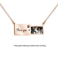 thumbnail image 4 of Qarigey Collar de acero inoxidable letras colgantes cadenas de clavícula decoración de cuello de moda decoraciones señoras joyería para regalo joyas Ropa, zapatos y accesorios Miscelánea Oro rosa Qarigey AP013894-03, 4 of 6