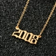thumbnail image 3 of TINGN Birth Year Necklace for Women Gold Necklace Old English Birth Year Number Pendant Necklace for Women Birthday Gifts, 3 of 5