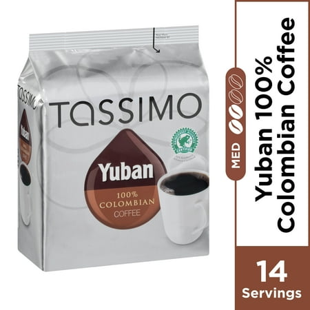 Tassimo T Discs Cocoa Tassimo Yuban Coffee, Medium Roast Arabica Colombian Coffee T-Discs , Caffeinated, 14 ct - 3.88 oz Package ()