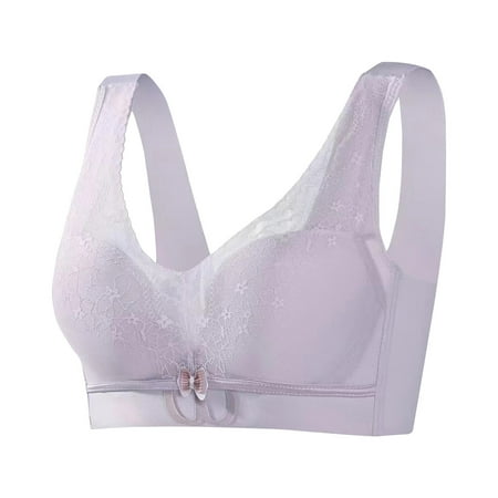 LLYWEY Comfortable Bras for Women Discounts Padded Bra Ladies T-Shirt Bra Style-994 Women Scoop Bra Feature Adult Female Bralette Sports Bras Purples 38B