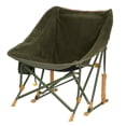 thumbnail image 2 of GCI Outdoor Fleece Rocker Sherpa Rocking Camping Chair with Cup Holder, Olive, 2 of 13