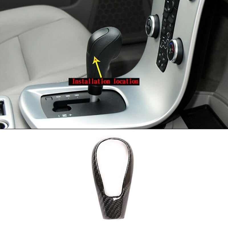 Real Carbon Fiber Gear Shift Knob Cover for Volvo XC60 S60 V60 V40 S80 13-19