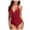 Red, variant on Sngxgn Women's Vintage Padded Push up Swimsuits Tummy Control Bathing Suits Swimwear(Black,M)