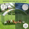 thumbnail image 3 of 2025 New Metal Chicken Coop, Dome Chicken Coop with Waterproof and Anti-UV Cover, Large Chicken Run Walk in Poultry Cage, Chicken Pen House for Ducks Rabbits Habitat Chicken Run Outdoor, 3 of 7