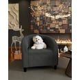 thumbnail image 7 of Accent Chair Barrel Boucle Chair Sherpa Armchair Club Chair Suitable for Living Room Bedroom Reception Room Office(Dark Gray), 7 of 7