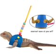 thumbnail image 3 of ORUYROP Lizards Leash Bearded Dragon Adjustable Small Reptile Animals Harness 3 Size Soft Leather Harness Lizards Leash with Wing for Small Medium and Large Reptile Animals (Dark Blue (Color R, 3 of 5