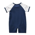 thumbnail image 4 of StylesILove Adorable Unisex Baby Short Sleeve Cotton Romper (59/3-6 Months, Navy Blue), 4 of 4
