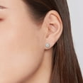 thumbnail image 3 of 6 Carat Lab Grown Diamond Earrings | IGI Certified Round Shape Solitaire Lab Diamond Stud Earrings 6 Prong | F-G Color, VS1-VS2 Clarity | 14K Rose Gold | Friendly Diamonds Earrings, 3 of 5