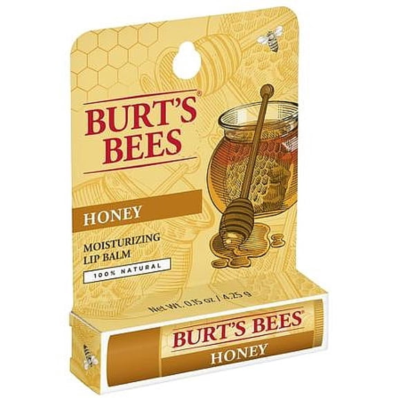 Pack of 2 - Burts Bees Lip Balm, Honey, 0.15 Oz, 2 Pack Packaging May Vary