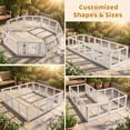 thumbnail image 4 of Vebreda 8-Panel Clear Plastic Dog Playpen with Secure Locking Door, Extra-Large See-Through Foldable Pet Pen for Puppies & Small Dogs, Indoor Exercise Fence, Easy-Clean Tool-Free Setup, 4 of 11