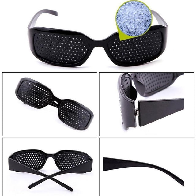 Pinhole Glasses Small Holes Compact Design Porous Eyeglasses Convenient Compact Design Pinhole Shock Resistant Special Purpose Eyewear