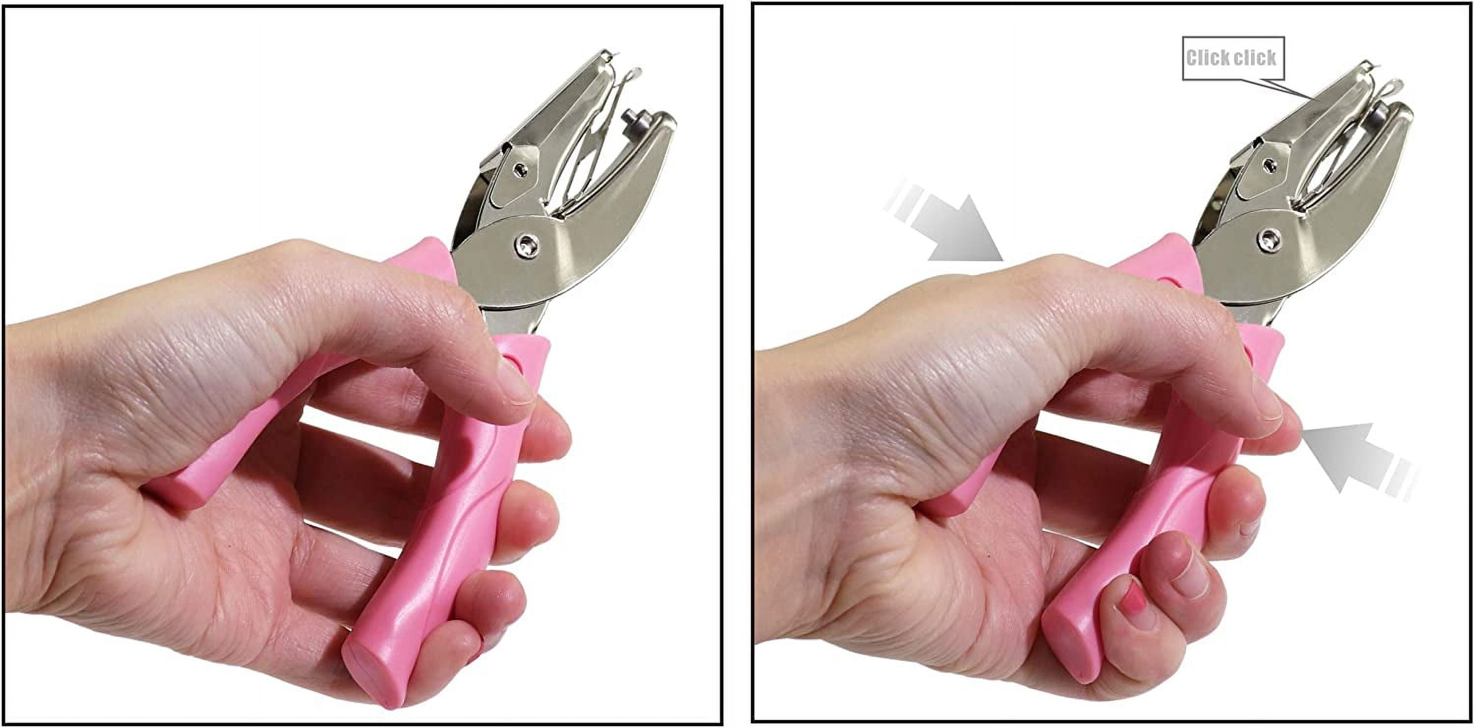 ABCISI 2 Pack 1/4 Inch Star Shaped Metal Single Handheld Paper Hole Puncher, Star Hole Punch with Soft-Handled for Tags Clothing Ticket, Ideal in Craft Projects for functional and Decorative Purposes