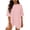 Pink, variant on Qiopertar Women's Solid Color Short Sleeve Round Neck Striped Top and Shorts Set Casual Sporty Two Piece Outfit Elastic Waist Pockets Workout Yoga Running Gym Fitness Activewear, Black S