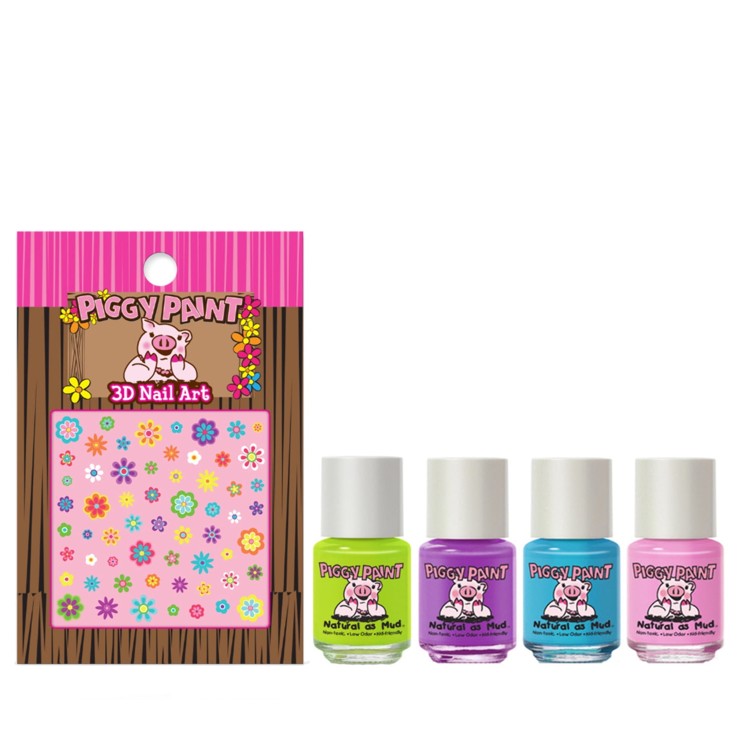 Piggy Paint Funny Bunny Gift Set, 4 Easter Nail Polishes for Kids & Nail Art