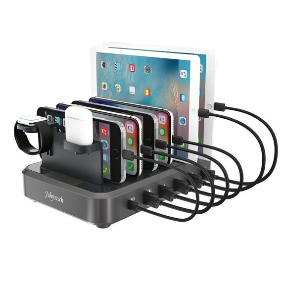 Jahy2Tech 6 Multi Port USB Charger Charging Station Desktop Travel For iPhone Android