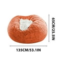 thumbnail image 5 of Oversized Bean Bag Cover, Comfy Bean Bag Chair Without Filler, Big Round Soft Faux Fur bean bag Chair Lazy Sofa Bed Cover for Adults, for Living Room Bedroom Furniture Outside Covers Orange S, 5 of 5