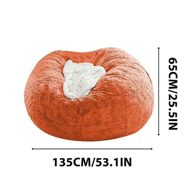Housse de Fauteuil Poire, Grands Fauteuils Poire Ronds pour Enfants, Fauteuil Poire pour Adultes et Enfants avec Rangement, Housse de Fauteuil Poire de Repos, Housse de Fauteuil Poire en Toile Imperméable à Fermeture Éclair Sans Remplissage