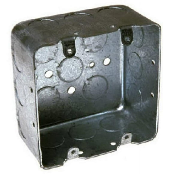 Raco 680 2 Gang Square Box - 4 x 2.13 in. Deep