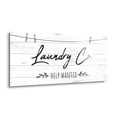 thumbnail image 2 of Laundry Help Wanted White Board Clothesline 24 x 12 Glass Wall Hanging Sign, 2 of 3