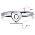 thumbnail image 3 of Bling Jewelry Womens Letter O Block Alphabet Initial Heart Monogram Signet Ring .925 Silver Engraved, 3 of 3