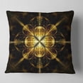 thumbnail image 2 of Designart Gold Symmetrical Large Fractal Flower - Floral Throw Pillow - 18x18, 2 of 5