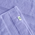 thumbnail image 3 of Gogreen White Bath Towel Sets of 6 Pieces, 2 Bath Towels 2 Hand Towels 2 Washcloths, 100% Cotton Highly Absorbent Towels for Bathroom, Gym, Hotel (Light Purple), 3 of 8