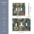 thumbnail image 2 of Yayeee Toggle Light Switch Wall Plate 2-Gang 4.56"x4.48" Decorative Outlet Cover, Flowers Cat, 2 of 7