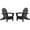 Black, variant on DuroGreen Folding Adirondack Chairs Made With All-Weather Tangent Lumber, Set of 2, Oversized, High End Patio Furniture for Porch, Lawn, Deck, or Fire Pit, No Maintenance, US Made, Black Weather Wood