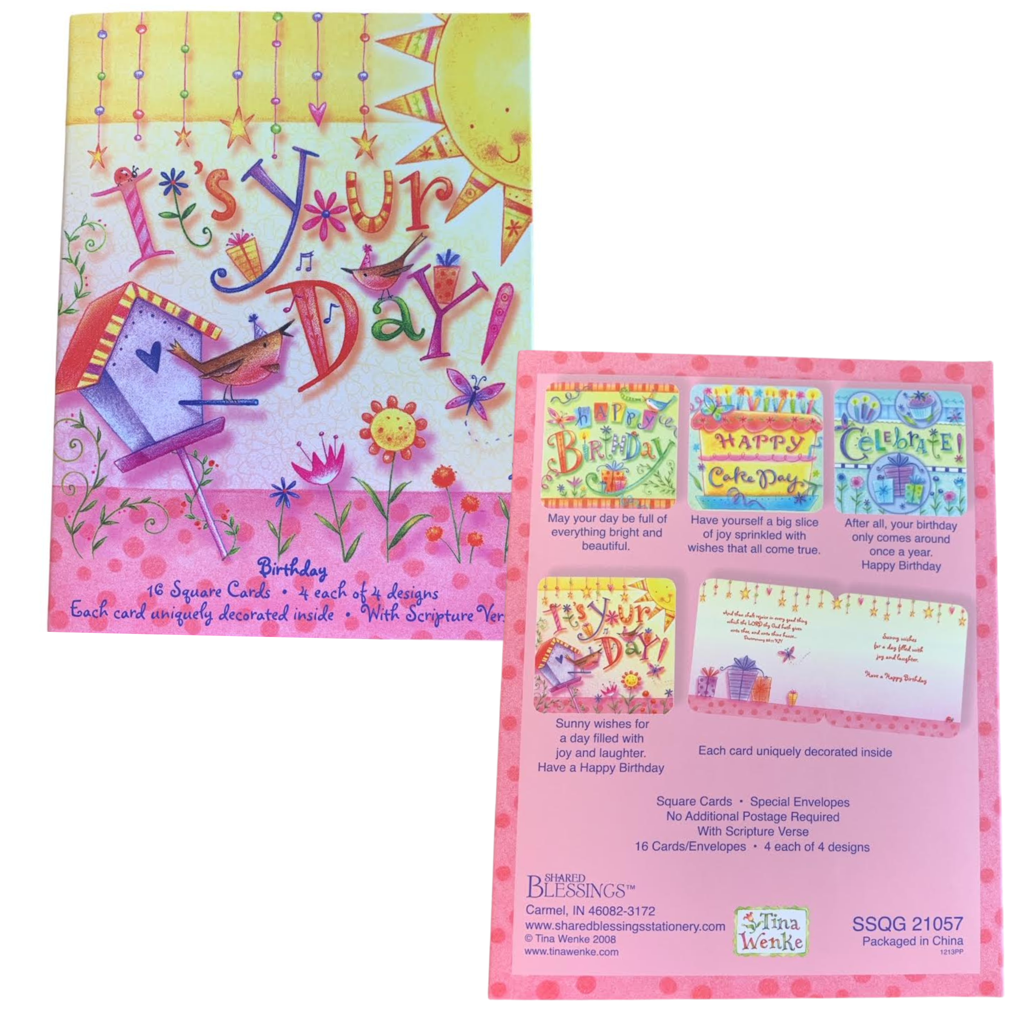 Assorted Inspirational Birthday Box Card Assortment Scripture Bible Verse Encouragement Greeting 48 Cards with envelopes