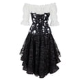 thumbnail image 5 of Falda bustier con corsé Steampunk y blusa, corsés burlescos sexys, corpiño vasco, vestidos elegantes con corpiño, trajes, disfraz de cosplay, 5 of 5