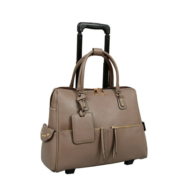 Mellow World Women's Dayna Laptop Roller Bag with front zip pockets