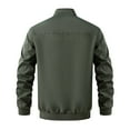 thumbnail image 3 of Quinlirra Mens Jackets Casual Men's Fashion Casual Solid Color Zipper Pockets Long Sleeve Hoodless Casual Outwear, 3 of 4