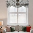 thumbnail image 3 of Tie Up Valances for Windows, Vintage Gate Adjustable Valance Curtains Window Treatment for Living Room, Farmhouse Wooden Grain Shabby Chic Door Rod Pocket Kitchen Curtains & Drapes 54x18 Inch, 3 of 9