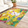 thumbnail image 2 of Rabbit Area Rug 3x4, Cute Rabbit Rugs for Bedroom, Non Slip Stain Resistant Machine Washable Low Pile Super Soft, Wild Flower Rabbit Carpet for Home Decor 8i&-123, 2 of 7