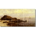 thumbnail image 1 of Ceramic Tile Mural-Alfred Bricher Waterfront Painting 62. 36" w x 18" h using (18) 6 x 6 ceramic tiles, 1 of 3